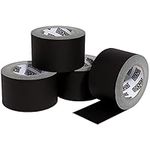 Lockport Black Gaffer Tape 4 Pack – 30 Yards x 3 Inches – Waterproof, No Residue, Non-Reflective, Easy Tear, Matte Gaffer Stage Tape – Gaff Black Tape for Photography, Filming Backdrop, Production