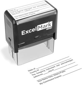 ExcelMark Notary Acknowledgement Stamp - Black Ink