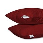 MY ARMOR Waterproof & Dustproof Cotton Terry Pillow Protectors, Standard Size | 220+ GSM- Set of 2, Maroon (18" x28")