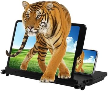 Screen Magnifier Version, 2026 New 12 in Foldable Screen Magnifier for Cell Phone, 3D HD Mobile Phone Magnifier Projector Screen, HD 3D Amplifier for Movies Videos Gaming Expander (1)
