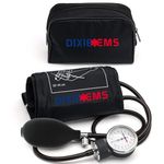 Dixie EMS Deluxe Aneroid Sphygmomanometer Blood Pressure D-Ring Cuff - Black