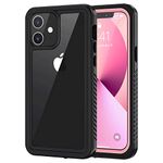 Lanhiem Case Compatible with iPhone 12, IP68 Waterproof Dustproof Shockproof Cases with Built-in Screen Protector, Full Body Sealed Protective Front and Back Cover for iPhone 12-6.1 inch (Pink)