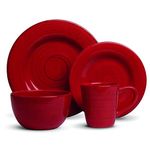 Tag Sonoma Ironstone Ceramic 16-Piece Dinnerware Set, Service for 4, Red