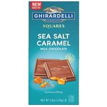 Ghirardelli Sea Salt Caramel Milk Chocolate Squares Bar, 4.8 Oz Bar, 138g (USA)