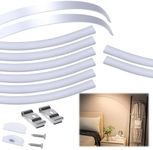 Muzata 10PACK 3.3FT/1M Flexible Silver LED Channel with Milky White LED Cover Lens Bendable Aluminum Profile Housing Track for Strip Tape Light Anodized Curved Mount U106 1M WW, LB1