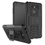 SkyTree Heavy Duty Dazzle Shockproof Rugged Kickstand Back Cover for LG G6+ / LG G6 Plus - Black