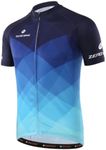 ZEROBIKE Men's Cycling Jersey Short Sleeve Quick Dry Breathable Full Zip Shirts Sportswear Clothing Bike Tops Quick Dry