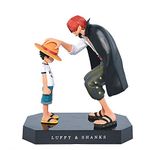 ZKTSRY Anime One Piece Shanks Touching Luffy Figures Anime Action FigureFigures Model , Cake Topper Birthday Cake Decoration Anime Ninja Theme Doll Figure