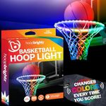 Brightz HoopBrightz LED Basketball Hoop Light - Basketball Gifts for Boys 10 8 12 14 - Light Up Basketball Hoop for Kids - Basketball Accessories for Boys - Outdoor Summer Fun Games for All Ages