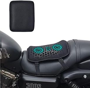 Lwuckbarrt Motorcycle Gel Seat Cushion Universal Motorcycle Seat Cushion with 3D Honeycomb Breathable Shock-Absorbing Gel Seat Pad for Comfortable Rides