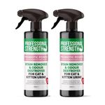 Professional Strength Cat Urine Destroyer 500 ml (Pack of 2) | Enzymatic Spray to Eliminate Cat Urine Odour & Prevent Future Marking