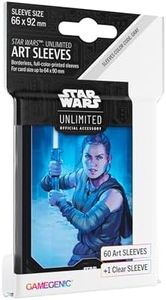 Gamegenic | Star Wars: Unlimited Art Sleeves Rey | Pack de 60 Fundas Ilustradas con Diseño Oficial y 1 Funda Transparente | Optimizado para Star Was Unlimited y Otros LCGs y TCGs