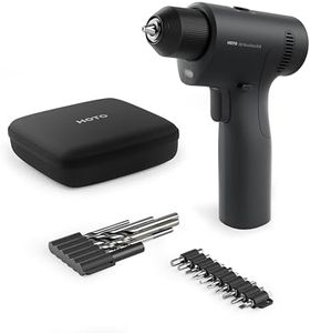 HOTO 16V Brushless Drill, 55 N·m High Torque, Smart Display, Dual-Speed 400/1700 RPM, LED Light, Screwdriver Bit *10, Drill Bit *5