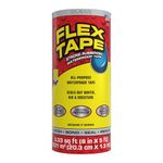 Flex Tape Super Strong Waterproof Underwater Repair Tape, Rubberized Patch & Seal Leak Stopper for Home, Plumbing, Roof, Gutter, Pool, Marine, RV, Boat, Outdoor DIY, Clear 8 in x 5 ft (20 cm x 1.5 m)