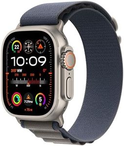 Apple Watch Ultra 2 [GPS + Cellular 49mm] Smartwatch with Rugged Titanium Case & Blue Alpine Loop - Small. Fitness Tracker, Precision GPS, Action Button, Extra-Long Battery Life - Small