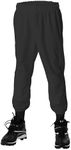 Alleson Ahtletic Youth Pull on Baseball Pants, Black, Medium