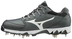 Mizuno 320588.9100.08.0750 9-Spike Swift 6 Low Womens Metal Softball Cleat Grey-White (9100) 7 1/2 (0750)