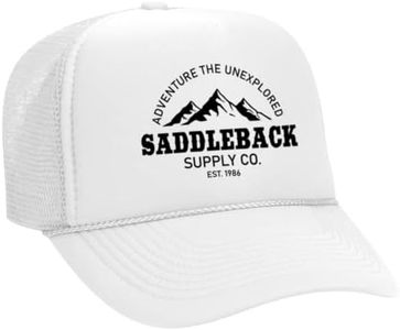 Saddleback Supply Foam Snapback Trucker Hat Vintage Classic Logo-White/b