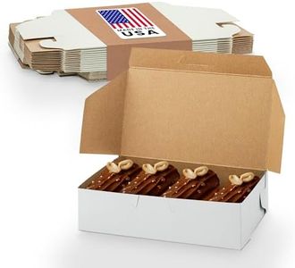 MT Products White Eclair Donut Box 6.25" x 3.75" x 2.20" - Disposable Bakery Boxes No-Window (Pack of 250) - Made in the USA