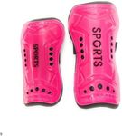 Rooks Pink Shin Pads Sizes Small (3-5Years) and Large (6-12 Years) years old Kids Shin Guards, Child Soccer Shin Pad, Perforated Breathable Soccer Shin Guards…