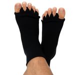 Foot Alignment Socks women 5 Finger Toe Separator for Men & Women (Free Size | Black) Plantar Fasciitis Leg Foot Pain Relief Bunion Corrector Hallux Valgus, Orthopaedic socks for Office, Yoga, Gym( 2026 UPDATE)