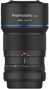 SIRUI 50mm F1.8 1.33X APS-C Anamorphic Lens for E Mount, Blue Flare