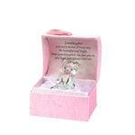 OnlineStreet Treasure Chests Enclosing Crystal Figurines, Engraved with a Personalised Poem | Memorial Congratulations Gift for Special Occasions Including Birthday, Christmas, etc (Granddaughter)