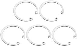 uxcell 5Pcs 55mm Internal Retaining Ring Circlip, 304 Stainless Steel Internal Circlip Snap Rings C-Clips for Grooved Shafts Studs, Silver Tone