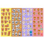 ISEE 360® Set of Panda and Cats Scrapbook Sticker for DIY Notebooks Diary Journal Laptop Mobiles Decorative Vinyl Printed Stickers (A4 Size)