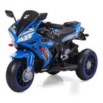 Leotoon Harley Quinn 3W Bike| 6V/5AH Battery | 6V/17000 RPM Motor | Hand Accelerator | USB/MP3 Interface | Educational Rhymes | LED Light | English Music | BIS Certified | (Blue) (3-6 Years)