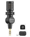 BOYA BY-M100 Mini Camera Microphone 3.5mm TRS Omnidirectional Microphone with Windscreen for GoPro DSLR Cameras Camcorder Audio Recorder