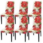 APXPF 6 Pcs Beige Red Flower Dining