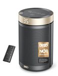 Dreo Electric Heater, 1500W Energy Efficient Space Room Heater, Upgrade Remote Portable Ceramic Fan Heaters, Thermostat, 3 Modes 12H Timer, Overheat & Tip Over Protection, for Bedroom, Atom 316, Gold