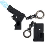 Mini Stun Gun with Keychain, Rechargeable Personal Security Device with Safety Switch, LED Flashlight