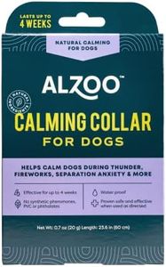 Calming collar for dogs-comfort on the go & at home-Utilizes natural extracts (Valerian and lavandin). Helps relieve stress from separation anxiety, travel, vet visits, fireworks, boarding, etc.