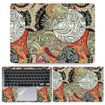 Dzazner Fullbody 4 in 1 Precision Cut Laptop Skin Wrap Decal Vinyl Sticker Compatible for MacBook Air 13 Inch M1 2020, Model A2337 - Circle Art