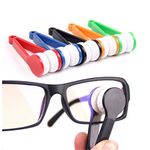 Onwon 5 Pcs Mini Sun Glasses Eyeglass Microfiber Spectacles Cleaner Soft Brush Cleaning Tool Mini Microfiber Glasses Eyeglasses Cleaner Cleaning Clip (Random Color)