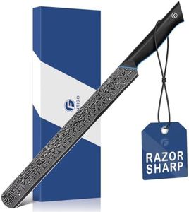 FINTISO Brisket Knife 11.6 Inch, 67-Layer Damascus Steel Carving Knife for Meat, Razor Sharp Japanese Slicing Knives for BBQ Roasts, Turkey, Ergonomic Full Tang G10 Handle - Zeus Series