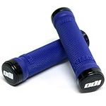 Odi Ruffian Lock-On Mountain Bike Grips - Blue/Black, 130mm / Locking Clamp Handle Bar MTB Part Biking Rubber Handlebar Riding Cycling Ride Trail Enduro Downhill Hand Comfort Accessories