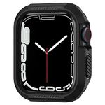 newtechno Tough Armour Cover Case Compatible with Apple Watch Series 9/8/7 (45mm) | Series 6 | SE | Series 5 | Series 4 (44mm) - Black