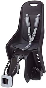 POLISPORT 8406700019 - Bubbly Maxi Plus FF Rear Seat for Bicycle with Wheels from 26 inches to 28 inches Suitable for Children with a Weight of 9 to 22 kg with Frame Anchor in Black/Dark Grey