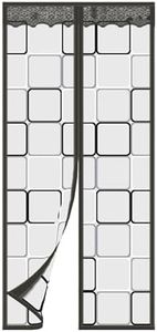 Insulated Door Curtain - 39x83 inch Magnetic Thermal and Insulation Self-Closing Privacy Door Cover Screen for Doorways Keep Draft Out for Air Conditioner Room, Heater Room, Living Room, Back Door