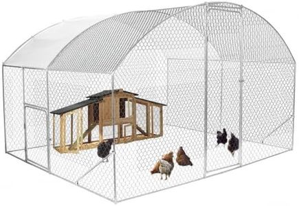 IDMarket - Enclos poulailler dôme 7,5 m² Parc grillagé 3x2,5 M avec Porte latérale