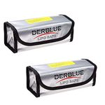 DerBlue 2pcs Fireproof Explosionproof Lipo Battery Safe Bag Lipo Battery Guard Safe Bag(185x75x60mm)