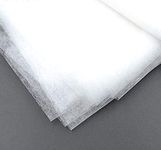 M Fabrics 10 Meters White Double Sided Fusible Interfacing Fabric Buckram Iron On DIY Cloth Apparel Sewing Accessory - 10 Metres Pack