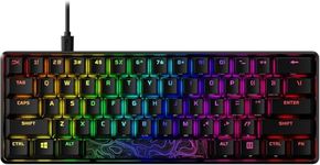 HyperX Alloy Origins 60 – Mechanical Gaming Keyboard, HyperX Red Switch (Linear), RGB LED Backlit,Side Printed Secondary Functions, NGENUITY Software Compatible, Black(US Layout)