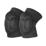 Faxianther 1 Pair Thick Sponge Knee Pads Sleeves Guard Collision Avoidance Sport Protective Kneepad Antislip Skate Soccer Football Volleyball Basketball Cycling Knee Brace Support for Men Women Teens