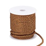 PH PandaHall Twisted Rope Trim Thread, 5mm Twisted Cord 59 Feet Decorative Rope for DIY, Crafts, School Projects, Home Decors, Curtain Tieback, Honor Cord (Saddle Brown)