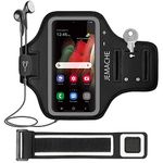 Galaxy S23 FE, S21 FE, S20 FE Armband, JEMACHE Sport Running Workout Gym Phone Arm Band Holder for Samsung Galaxy S20/S21/S23 FE (5G) (Black)
