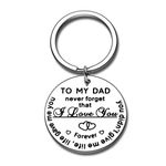 Dad Christmas Keychain Fathers Day Dad Gifts from Son Daughter to Daddy Father in Law, Birthday Gift for New Dad to Be from Kids Wife, Father of the Bride Valentine Wedding Present for Men